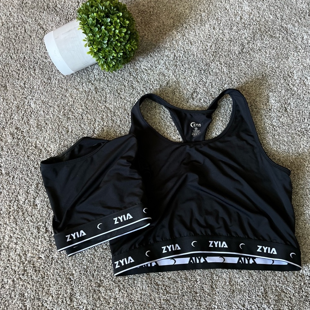 ZYIA sports bras. Size XXL.